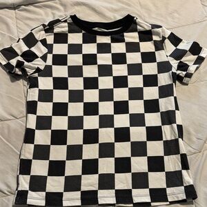 Cat & Jack Black and White Checkered Tee